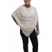 Poncho,cape en fourrure, blanc