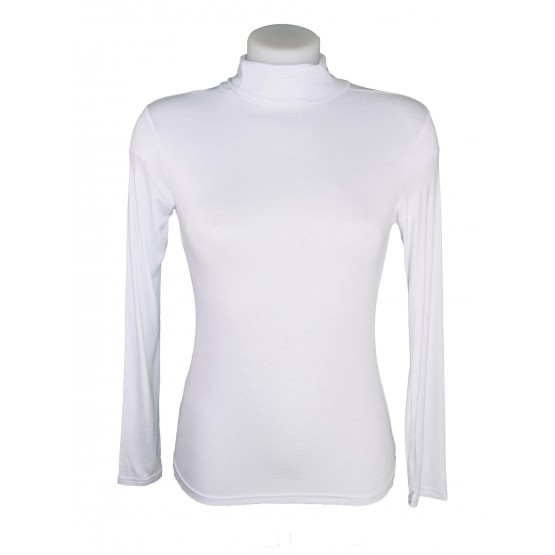 Pull Col Roulé Femme Chemise Manches Longues Pull Basique T-Shirt Casual  sous-vêtement Thermique Hauts Tops
